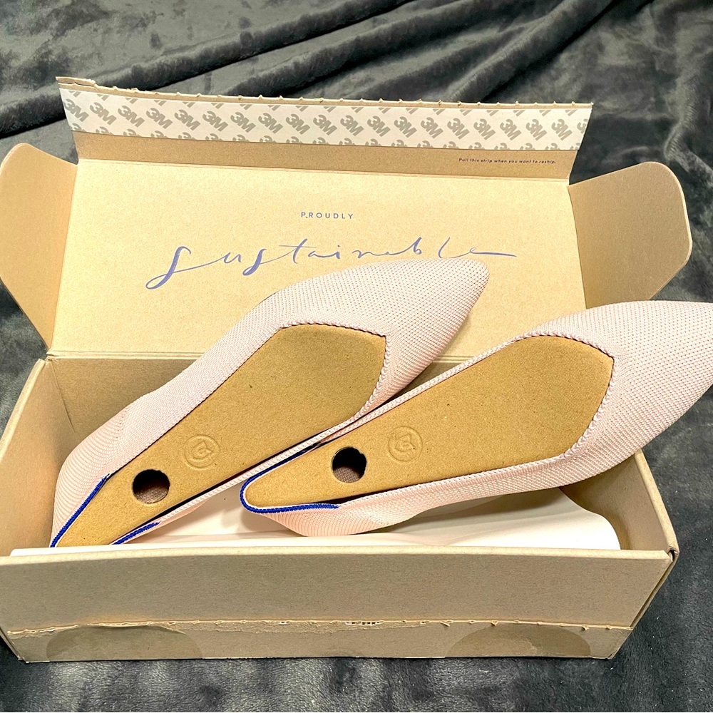 Rothy,s Blush (Pink) point in size 7.5